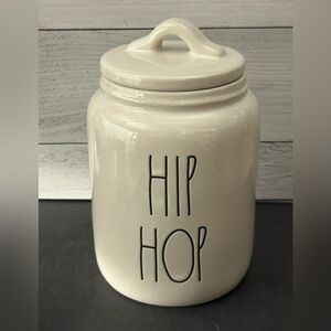 Rae Dunn Short 'Hip Hop' Ceramic Canister
